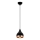 Lámpara colgante YILDO 1xE27/40W/230V negra/cobre