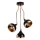 Lámpara colgante YILDO 3xE27/40W/230V negra/cobre
