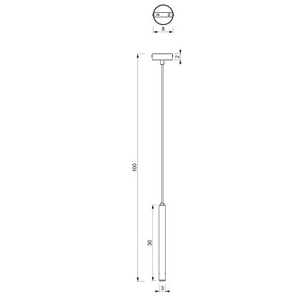 Lámpara colgante YORU 1xG9/8W/230V 30 cm latón