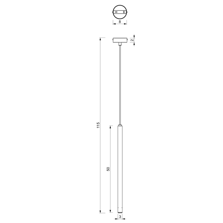 Lámpara colgante YORU 1xG9/8W/230V 50 cm latón