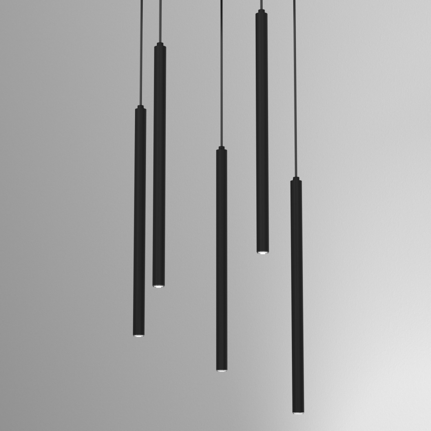 Lámpara colgante YORU 5xG9/8W/230V negro