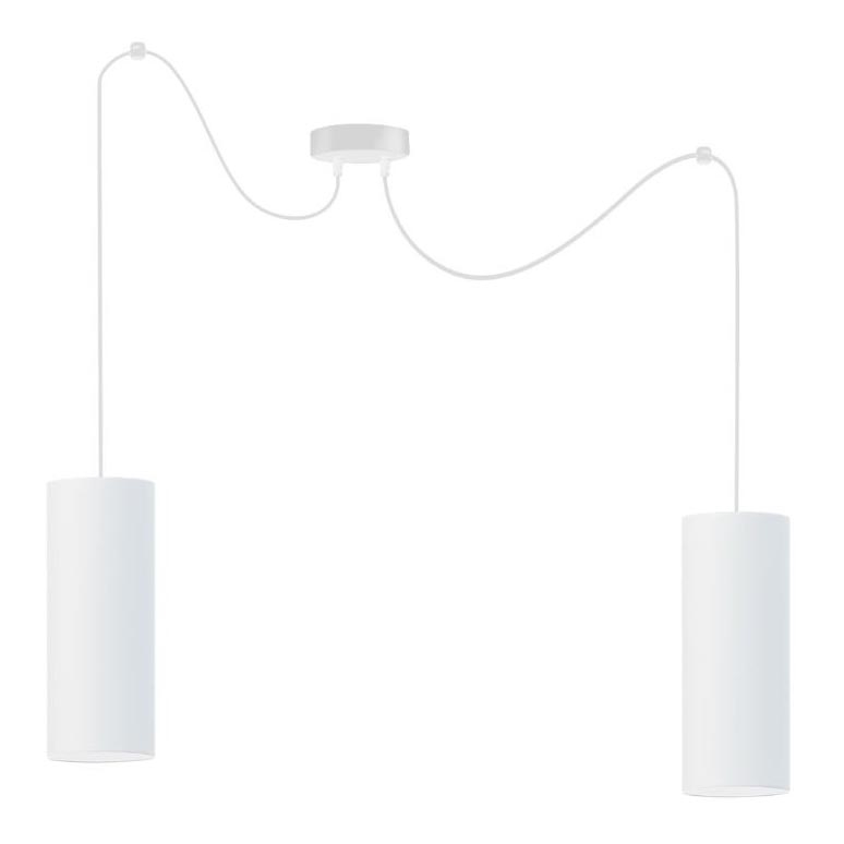 Lámpara colgante ZIK 2xE27/40W/230V araña blanco