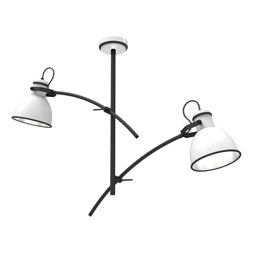 Lámpara colgante ZUMBA 2xE27/60W/230V blanca/negra