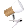 Lámpara con pinza SVENDA 1xE27/60W/230V roble/blanco