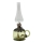 Lámpara de aceite LUCIE 35 cm verde bosque decorado con estaño
