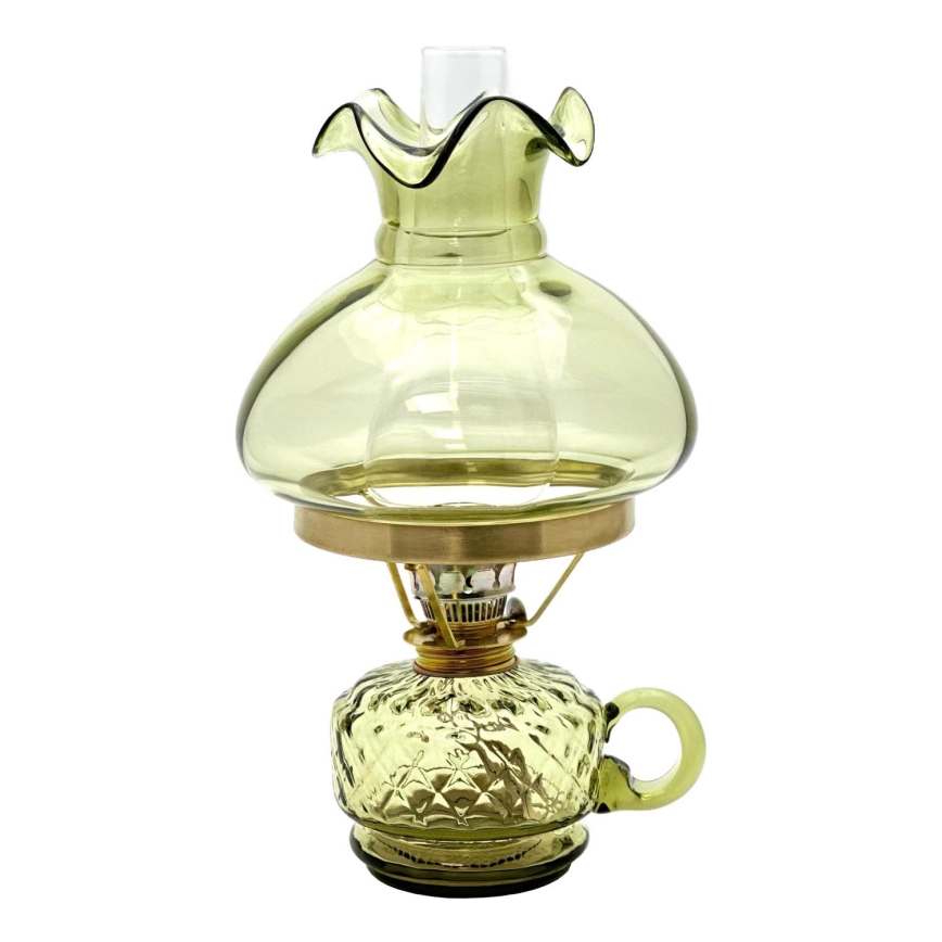 Lámpara de aceite MONIKA 34 cm checks verde bosque