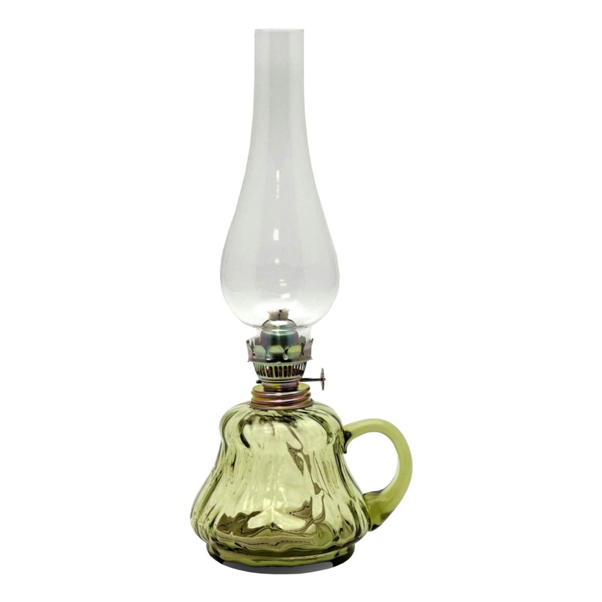 Lámpara de aceite TEREZA 34 cm verde bosque grande krakle