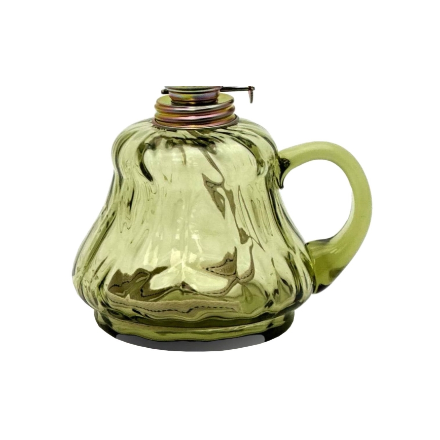 Lámpara de aceite TEREZA 34 cm verde bosque grande krakle