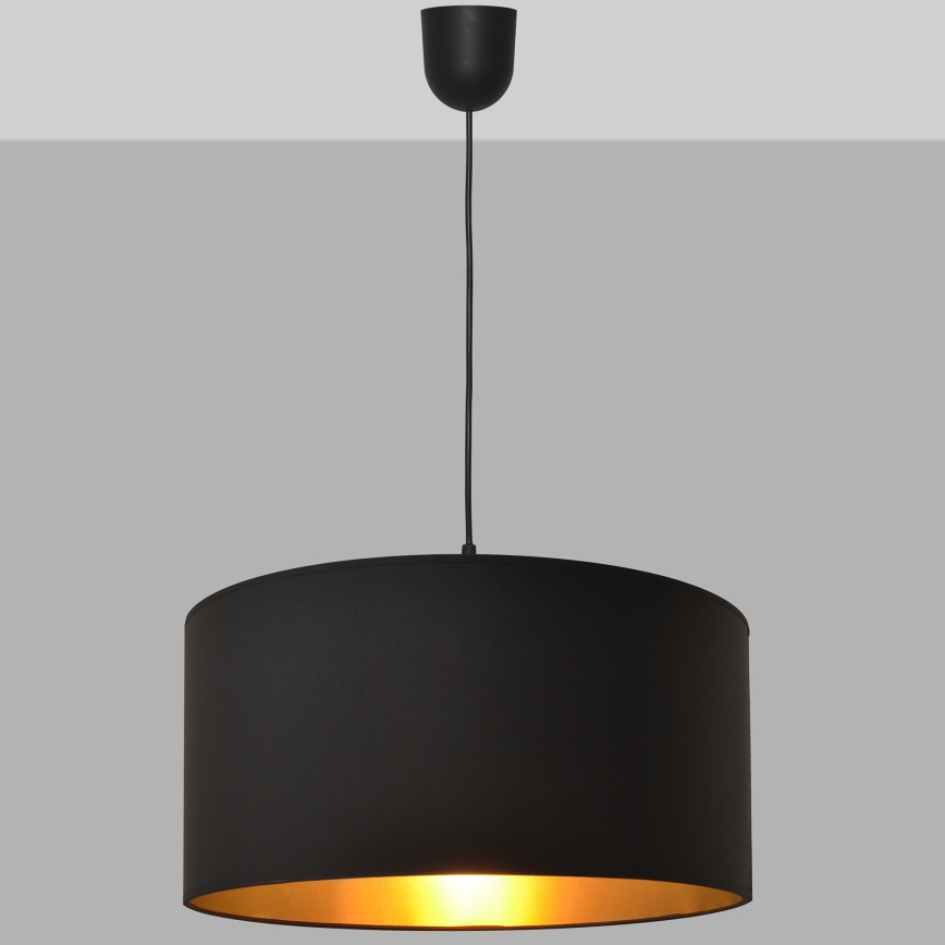 Lámpara de araña ALBA 1xE27/15W/230V d. 40 cm negro/dorado