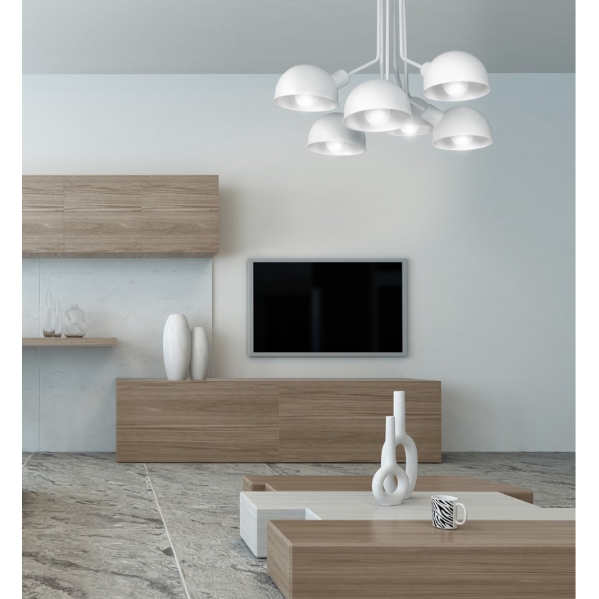 Lámpara de araña colgante DEVIN 6xE27/60W/230V