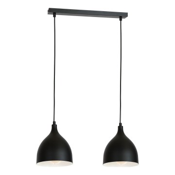Lámpara de araña colgante NOAK 2xE27/15W/230V negro