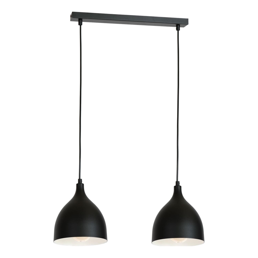 Lámpara de araña colgante NOAK 2xE27/15W/230V negro