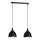 Lámpara de araña colgante NOAK 2xE27/15W/230V negro