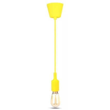 Lámpara de araña de cable 1xE27/60W/230V amarillo