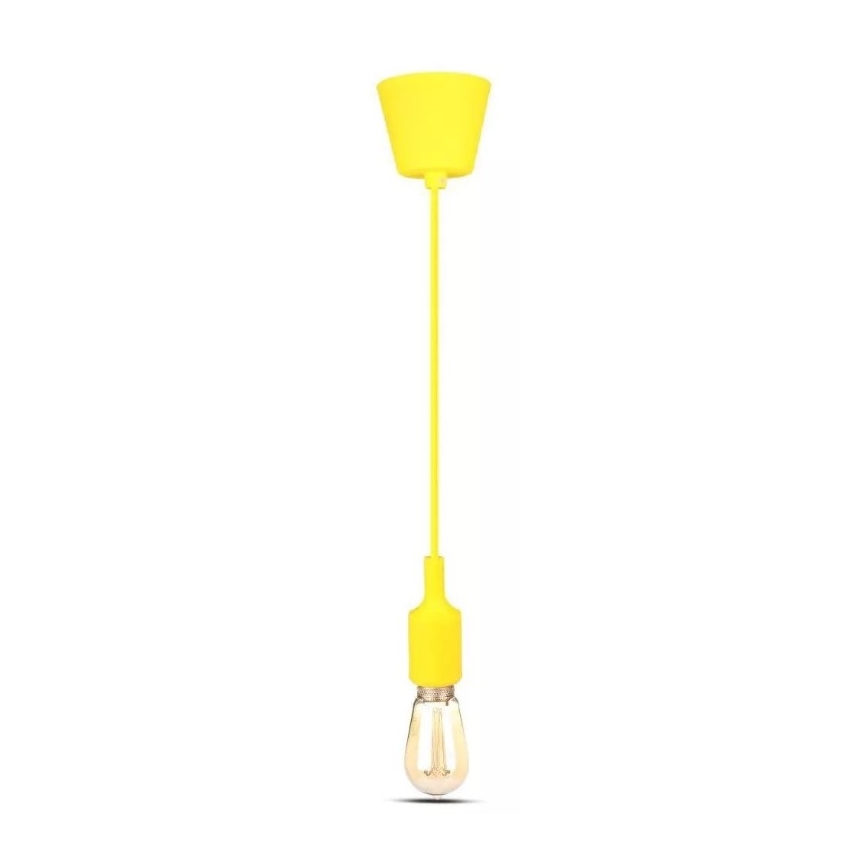 Lámpara de araña de cable 1xE27/60W/230V amarillo
