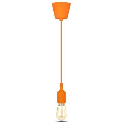 Lámpara de araña de cable 1xE27/60W/230V naranja