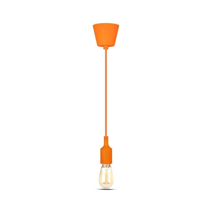 Lámpara de araña de cable 1xE27/60W/230V naranja