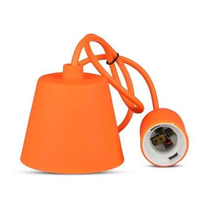 Lámpara de araña de cable 1xE27/60W/230V naranja