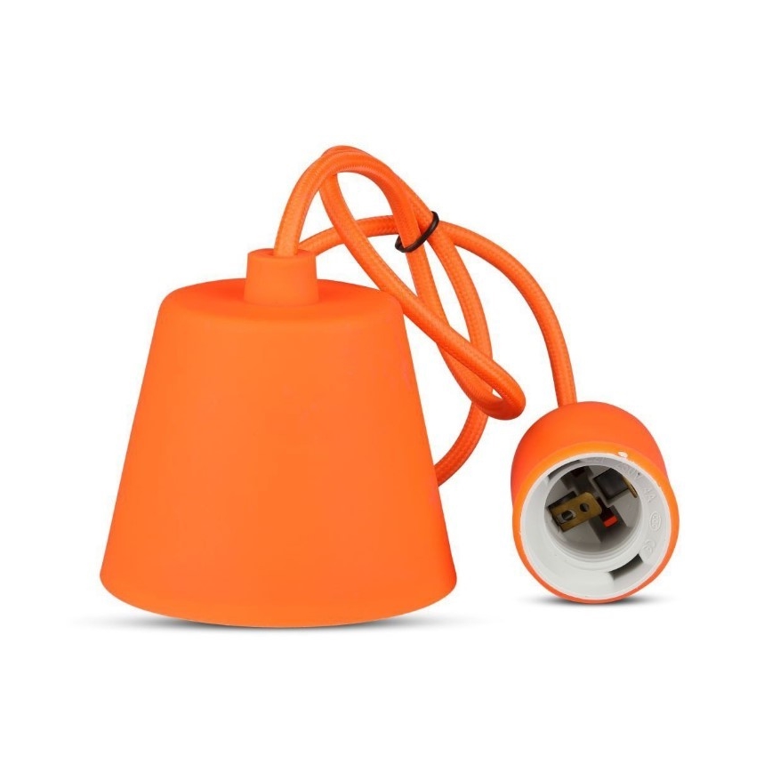 Lámpara de araña de cable 1xE27/60W/230V naranja