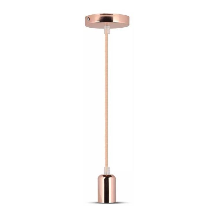Lámpara de araña de cable 1xE27/60W/230V oro rosa