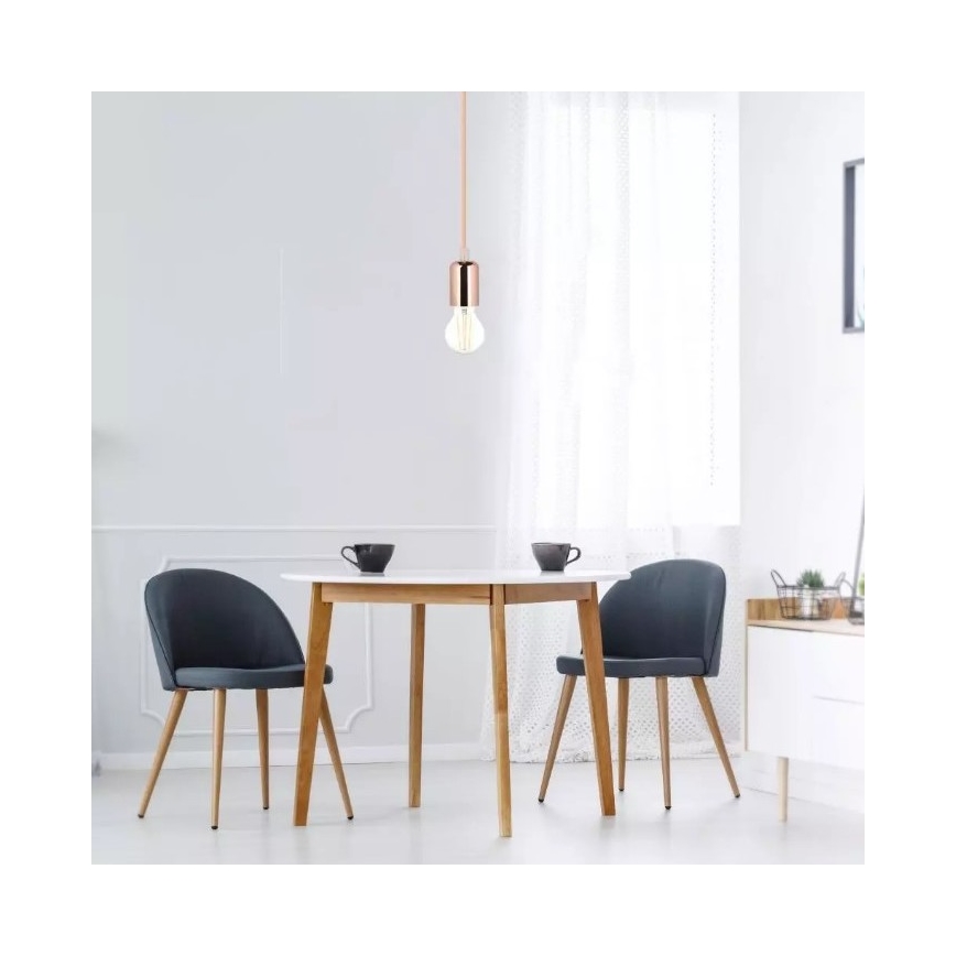 Lámpara de araña de cable 1xE27/60W/230V oro rosa