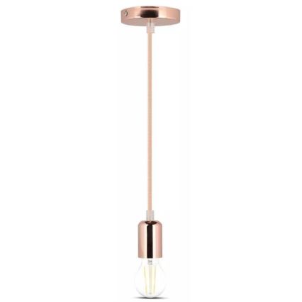 Lámpara de araña de cable 1xE27/60W/230V oro rosa