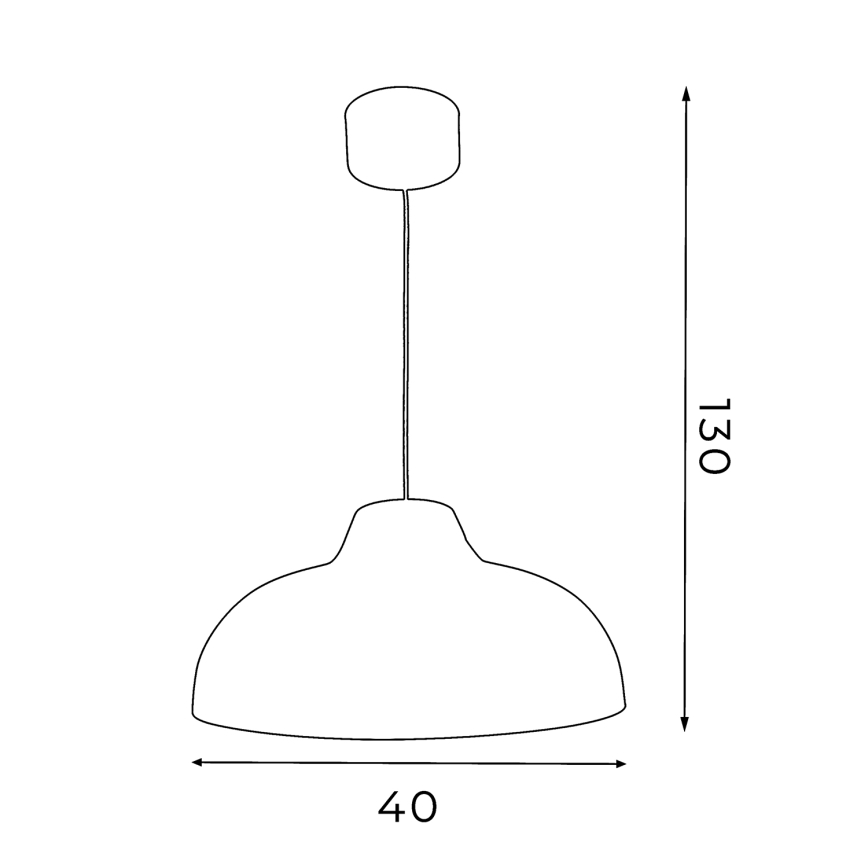 Lámpara de araña de cable BURGOS 1xE27/60W/230V blanco