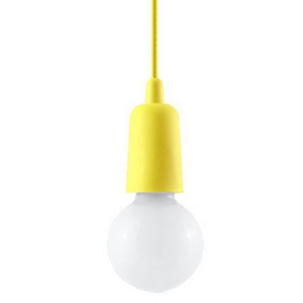 Lámpara de araña de cable DIEGO 1xE27/60W/230V amarillo