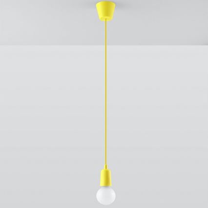 Lámpara de araña de cable DIEGO 1xE27/60W/230V amarillo