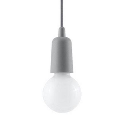 Lámpara de araña de cable DIEGO 1xE27/60W/230V gris