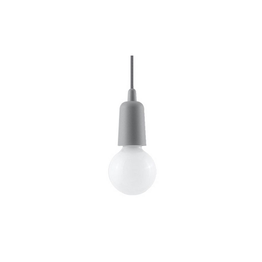 Lámpara de araña de cable DIEGO 1xE27/60W/230V gris