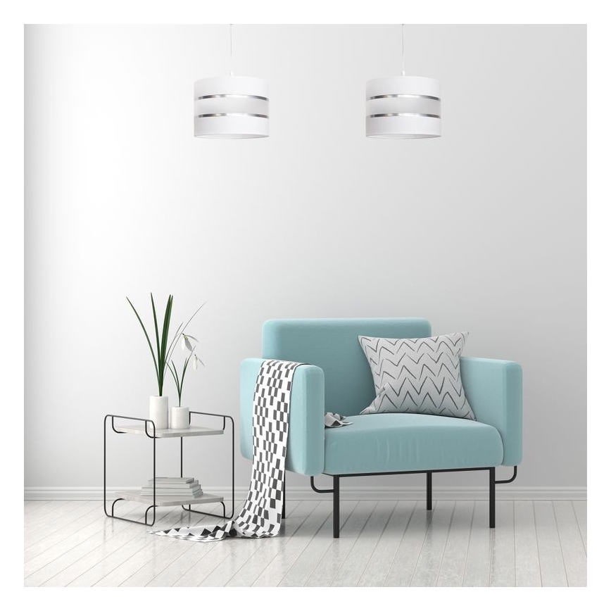 Lámpara de araña de cable HELEN 1xE27/15W/230V ø 20 cm blanco