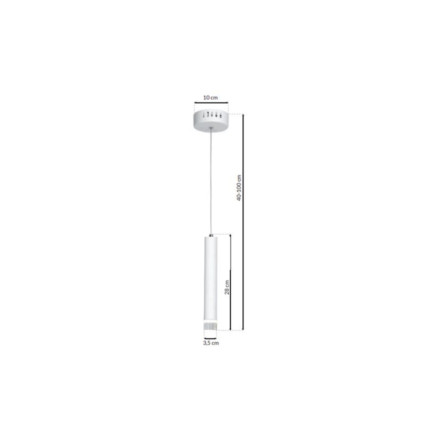 Lámpara de araña de cable LED ALBA 1xLED/5W/230V blanco