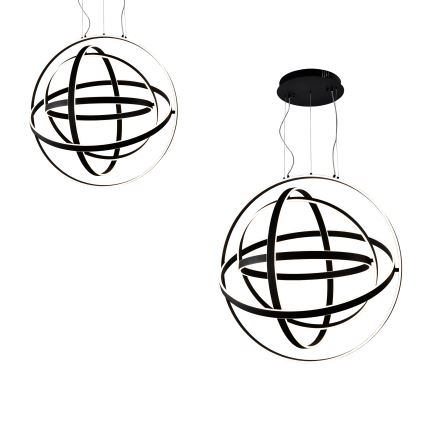 Lámpara de araña de cable LED COPERNICUS 1xLED/260W/230V negro