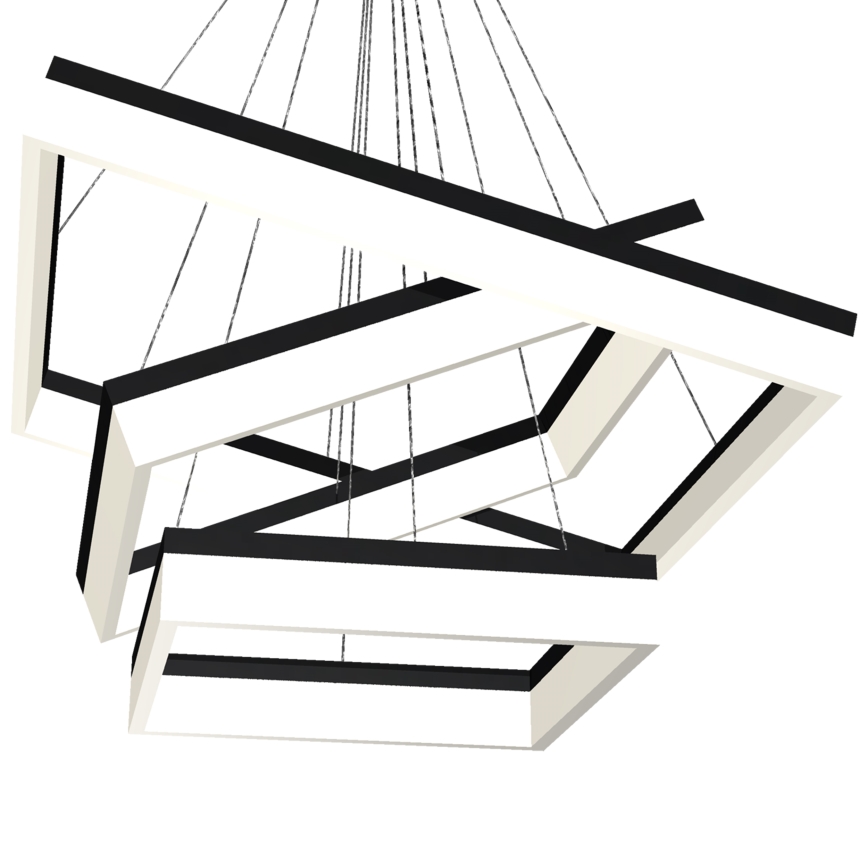 Lámpara de araña de cable LED NERO 3xLED/140W/230V