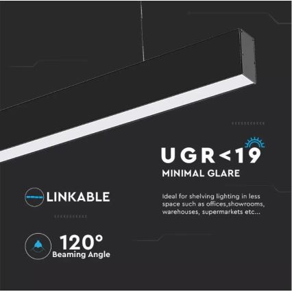 Lámpara de araña de cable LED SAMSUNG CHIP LED/40W/230V 3000K/4000K/6400K