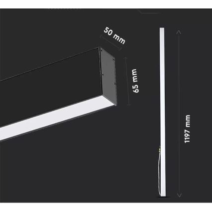 Lámpara de araña de cable LED SAMSUNG CHIP LED/40W/230V 3000K/4000K/6400K