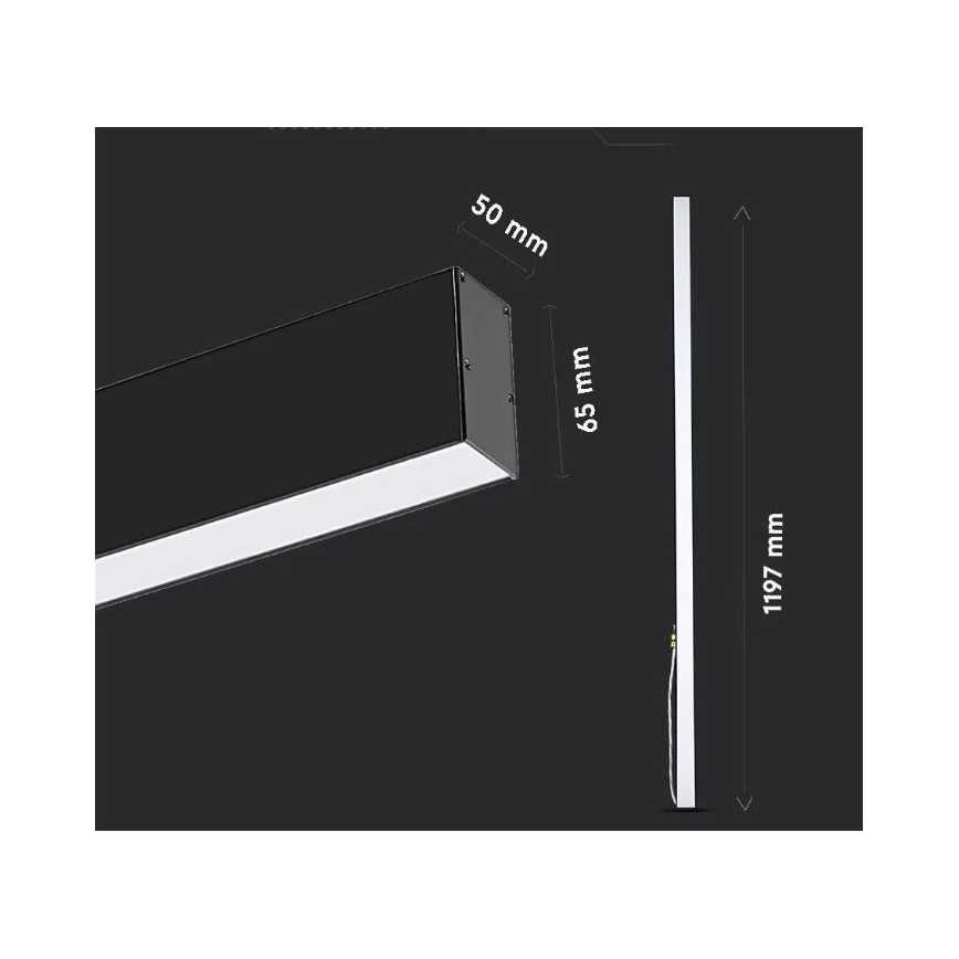 Lámpara de araña de cable LED SAMSUNG CHIP LED/40W/230V 3000K/4000K/6400K