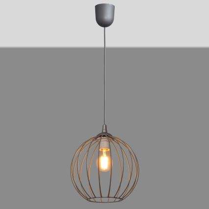 Lámpara de araña de cable MERCURE 1xE27/15W/230V gris