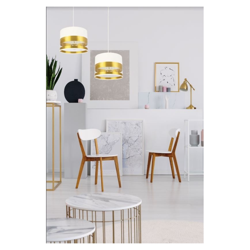 Lámpara de araña de cable MILO 2xE27/60W/230V dorado