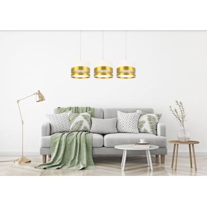 Lámpara de araña de cable MILO 3xE27/60W/230V dorado