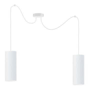 Lámpara de araña de cable ZIK 2xE27/40W/230V blanco