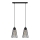 Lámpara de araña de cadena TORRI 2xE27/15W/230V negro