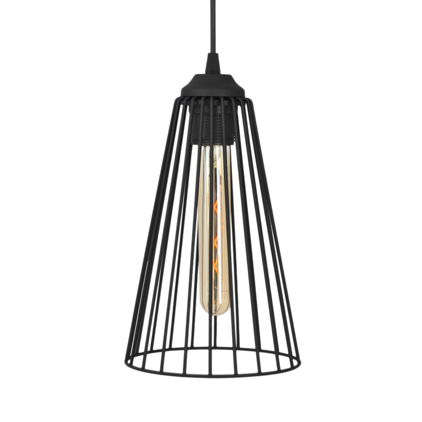 Lámpara de araña de cadena TORRI 3xE27/15W/230V negro