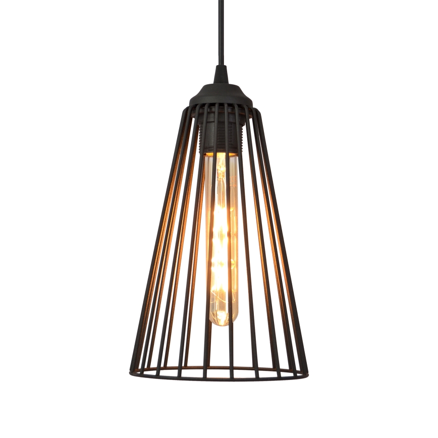 Lámpara de araña de cadena TORRI 3xE27/15W/230V negro