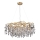 Lámpara de araña de cristal colgante 12xG9/40W/230V dorado