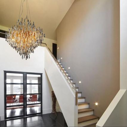 Lámpara de araña de cristal colgante 12xG9/40W/230V dorado