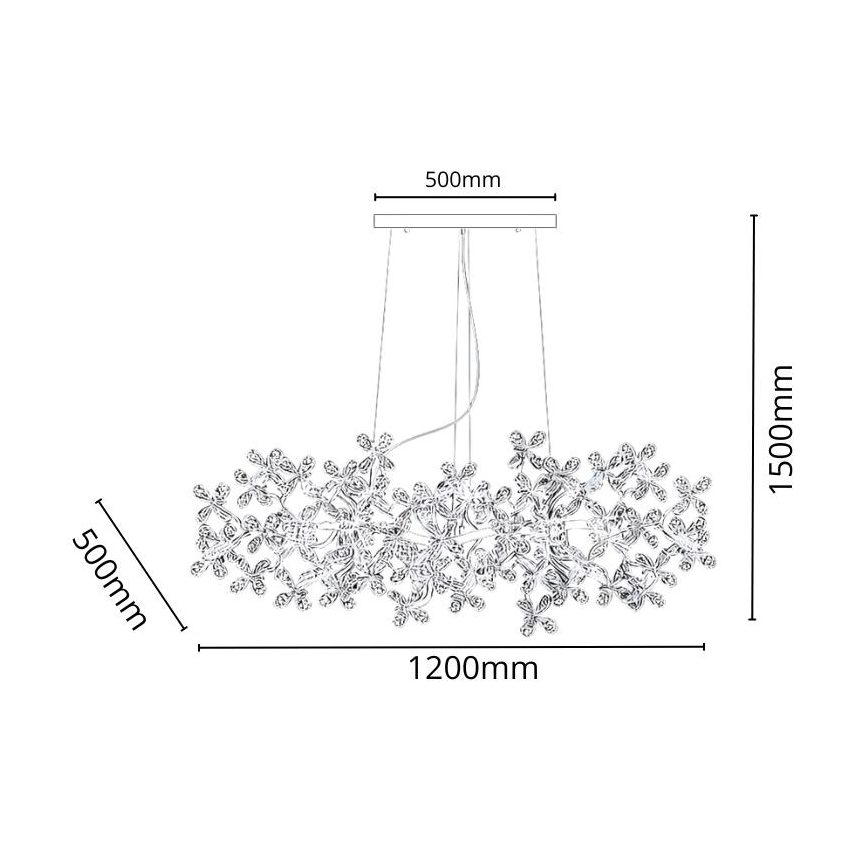 Lámpara de araña de cristal colgante 13xG9/40W/230V multicolor