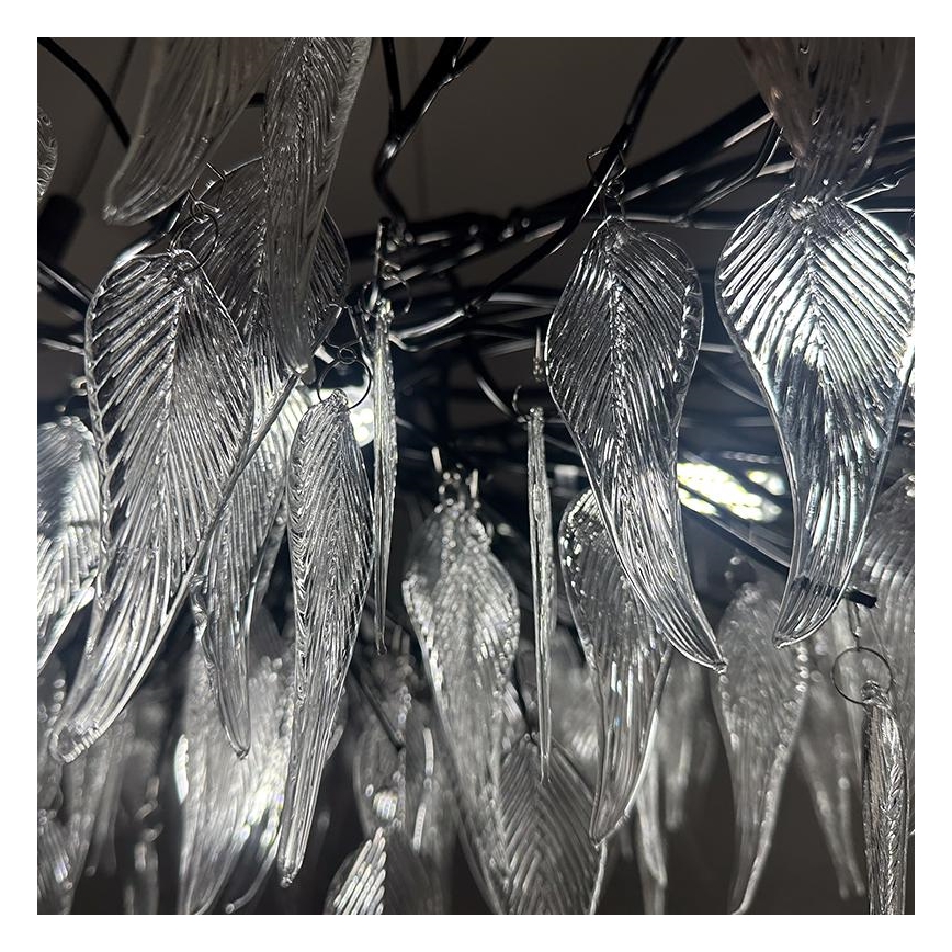 Lámpara de araña de cristal colgante 15xG9/40W/230V negro