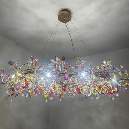 Lámpara de araña de cristal colgante 16xG9/40W/230V multicolor